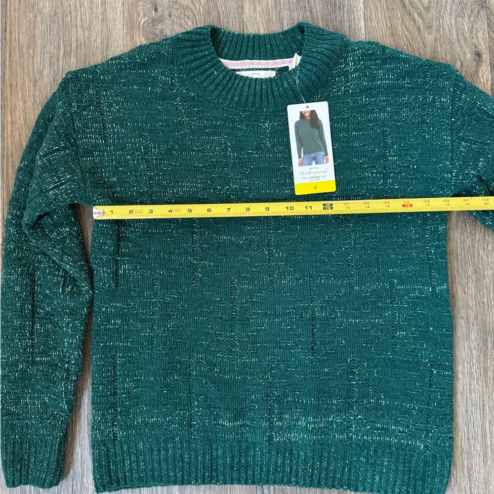 NWT Original Weatherproof Vintage Women’s Green Crewneck Sweater - Picture 4 of 5